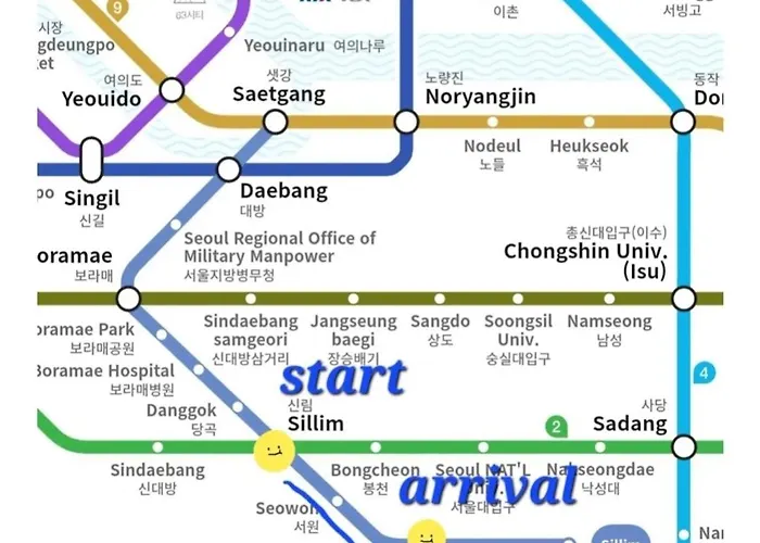하루스테이 서울대벤처타운역 6명 퀸베드3개 서울역홍대강남30분 올리모델링 감성숙소 아파트 *